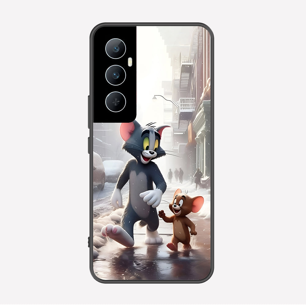 Realme C65 Cover - Tom & Jerry Series - Premium Printed Metal soft Bumper shock Proof Case