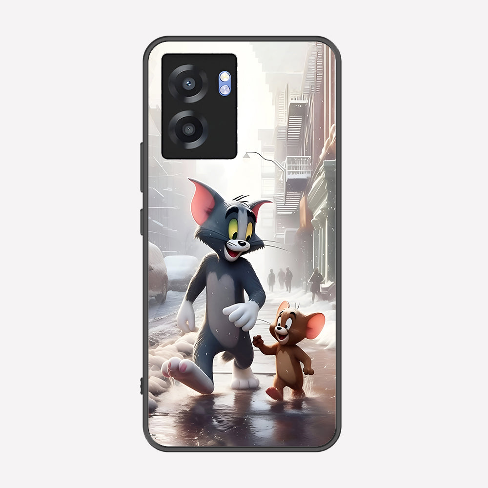 Realme Q5i Cover - Tom & Jerry Series - Premium Printed Metal soft Bumper shock Proof Case