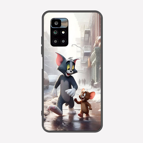 Xiaomi Redmi 10 Cover - Tom & Jerry Series - Premium Printed Metal soft Bumper shock Proof Case