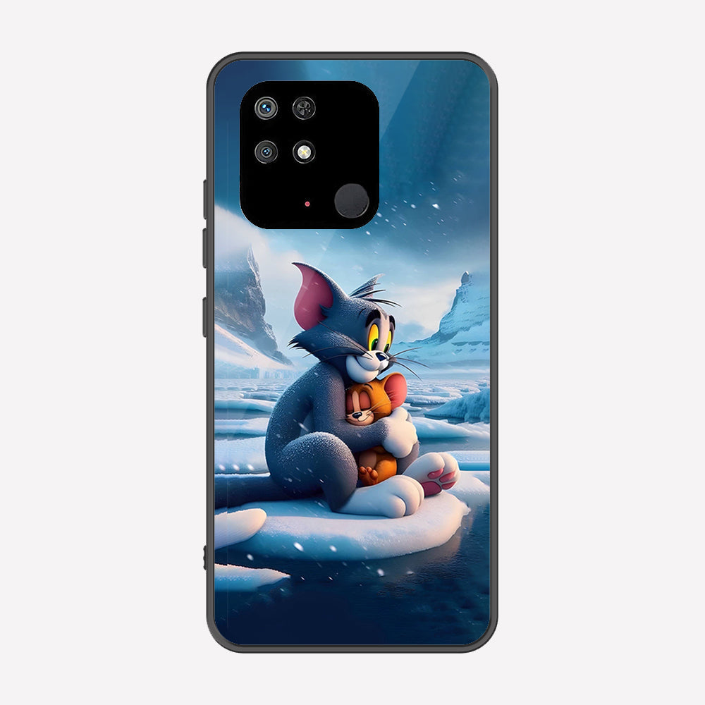 Xiaomi Redmi 10C Cover - Tom & Jerry Series - Premium Printed Metal soft Bumper shock Proof Case