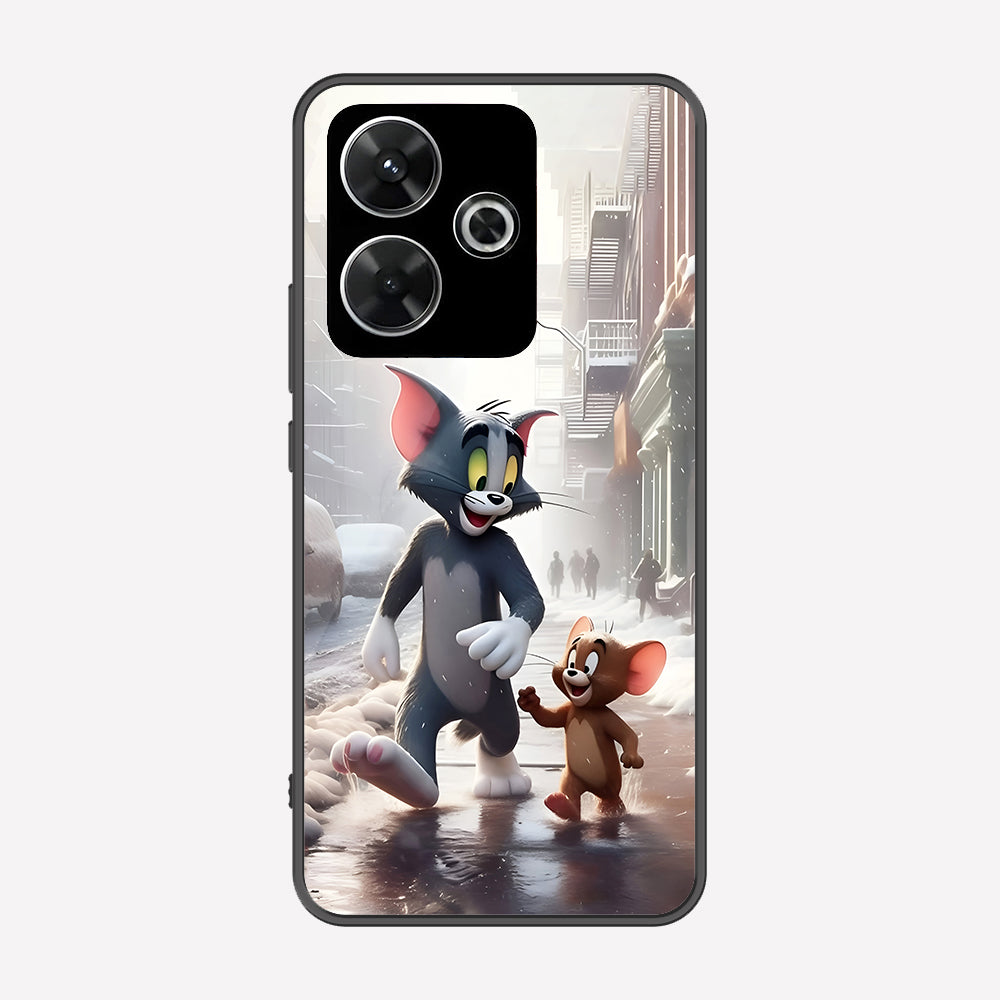 Xiaomi Redmi Note 13R Cover - Tom & Jerry Series - Premium Printed Metal soft Bumper shock Proof Case