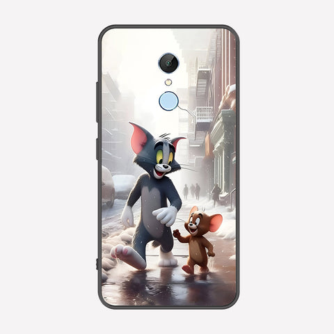 Xiaomi Redmi 5 Cover - Tom & Jerry Series - Premium Printed Metal soft Bumper shock Proof Case
