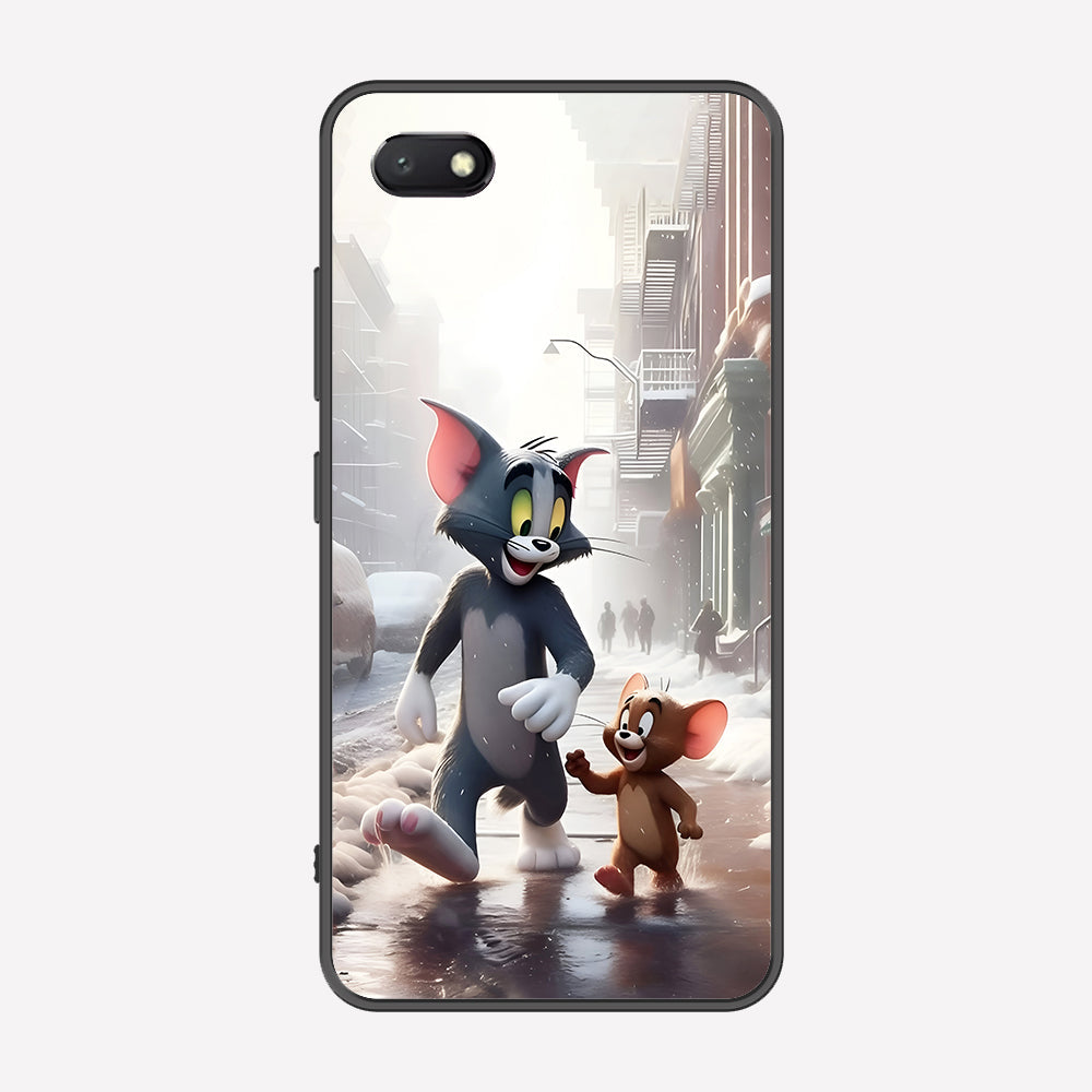 Xiaomi Redmi 6A Cover - Tom & Jerry Series - Premium Printed Metal soft Bumper shock Proof Case