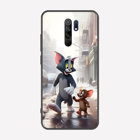 Xiaomi Redmi 9 Cover - Tom & Jerry Series - Premium Printed Metal soft Bumper shock Proof Case
