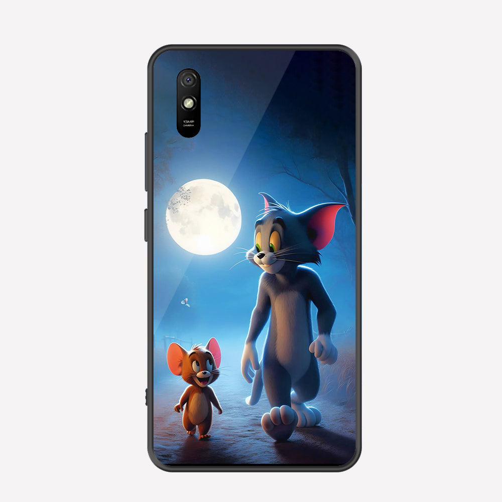 Xiaomi Redmi 9A Cover - Tom & Jerry Series - Premium Printed Metal soft Bumper shock Proof Case