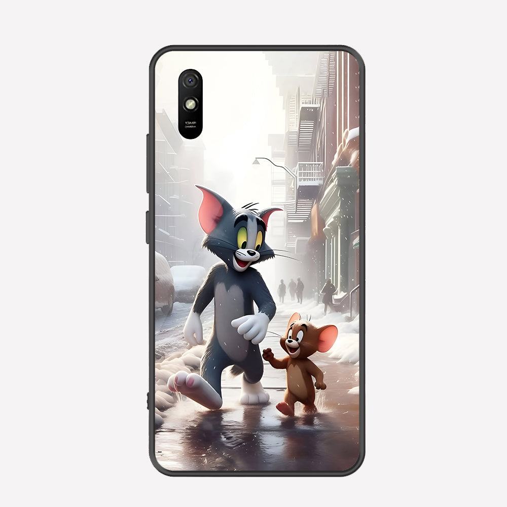 Xiaomi Redmi 9A Cover - Tom & Jerry Series - Premium Printed Metal soft Bumper shock Proof Case