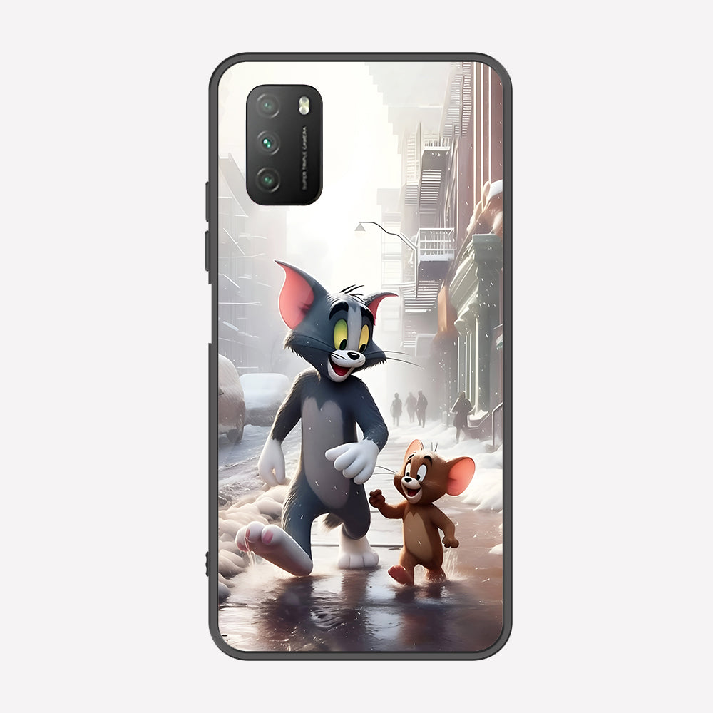 Xiaomi Redmi Note 9 4G Cover - Tom & Jerry Series - Premium Printed Metal soft Bumper shock Proof Case