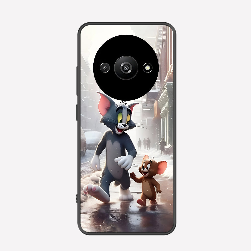 Xiaomi Redmi A3 Cover - Tom & Jerry Series - Premium Printed Metal soft Bumper shock Proof Case