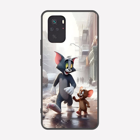 Xiaomi Redmi Note 10S Cover - Tom & Jerry Series - Premium Printed Metal soft Bumper shock Proof Case