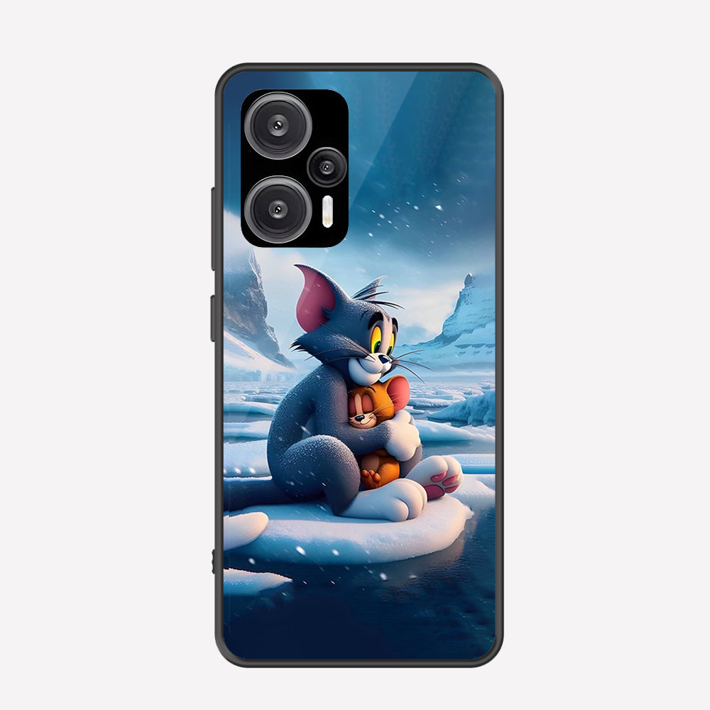 Xiaomi Poco F5 Cover - Tom & Jerry Series - Premium Printed Metal soft Bumper shock Proof Case