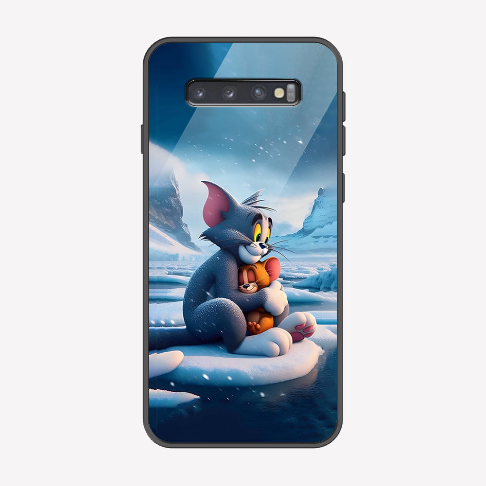 Samsung Galaxy S10 Cover - Tom & Jerry Series - Premium Printed Metal soft Bumper shock Proof Case