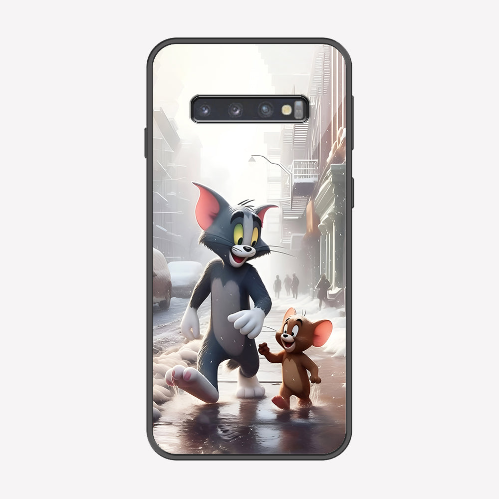 Samsung Galaxy S10 5G Cover - Tom & Jerry Series - Premium Printed Metal soft Bumper shock Proof Case