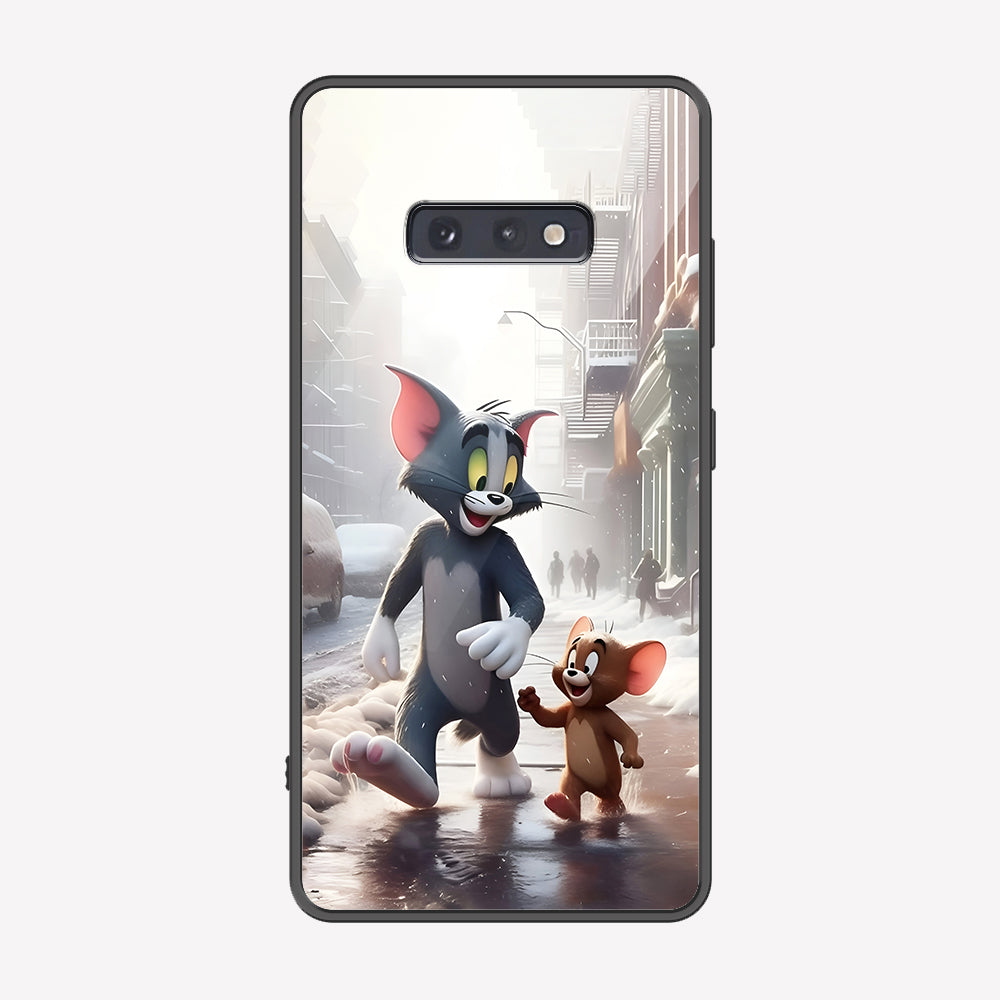 Samsung Galaxy S10e Cover - Tom & Jerry Series - Premium Printed Metal soft Bumper shock Proof Case