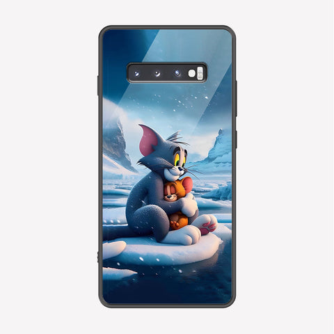 Samsung Galaxy S10 Plus Cover - Tom & Jerry Series - Premium Printed Metal soft Bumper shock Proof Case