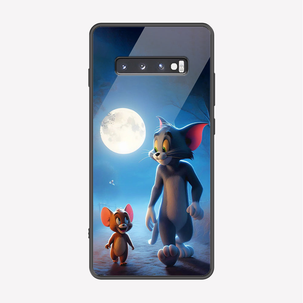 Samsung Galaxy S10 Plus Cover - Tom & Jerry Series - Premium Printed Metal soft Bumper shock Proof Case
