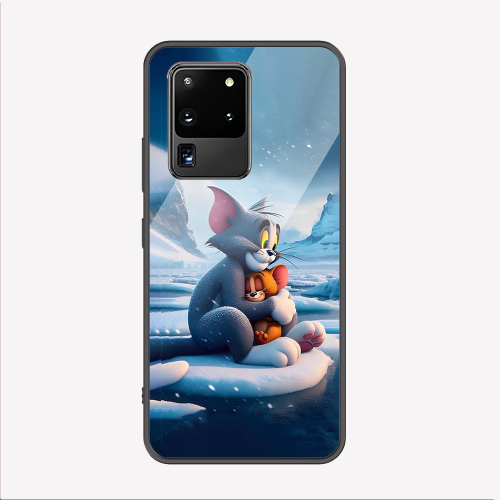 Samsung Galaxy S20 Ultra Cover - Tom & Jerry Series - Premium Printed Metal soft Bumper shock Proof Case