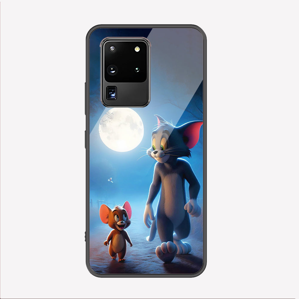 Samsung Galaxy S20 Ultra Cover - Tom & Jerry Series - Premium Printed Metal soft Bumper shock Proof Case