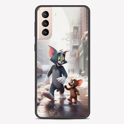 Samsung Galaxy S21 Plus 5G Cover - Tom & Jerry Series - Premium Printed Metal soft Bumper shock Proof Case