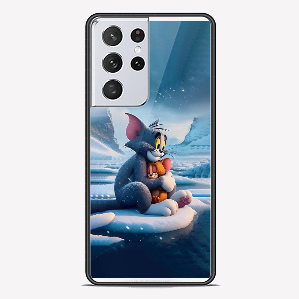 Samsung Galaxy S21 Ultra 5G Cover - Tom & Jerry Series - Premium Printed Metal soft Bumper shock Proof Case