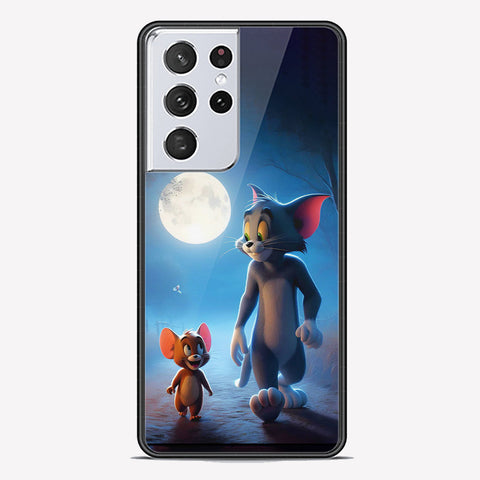 Samsung Galaxy S21 Ultra 5G Cover - Tom & Jerry Series - Premium Printed Metal soft Bumper shock Proof Case