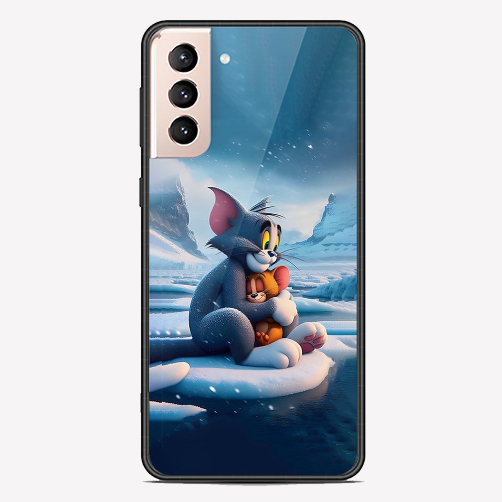 Samsung Galaxy S22 5G Cover - Tom & Jerry Series - Premium Printed Metal soft Bumper shock Proof Case