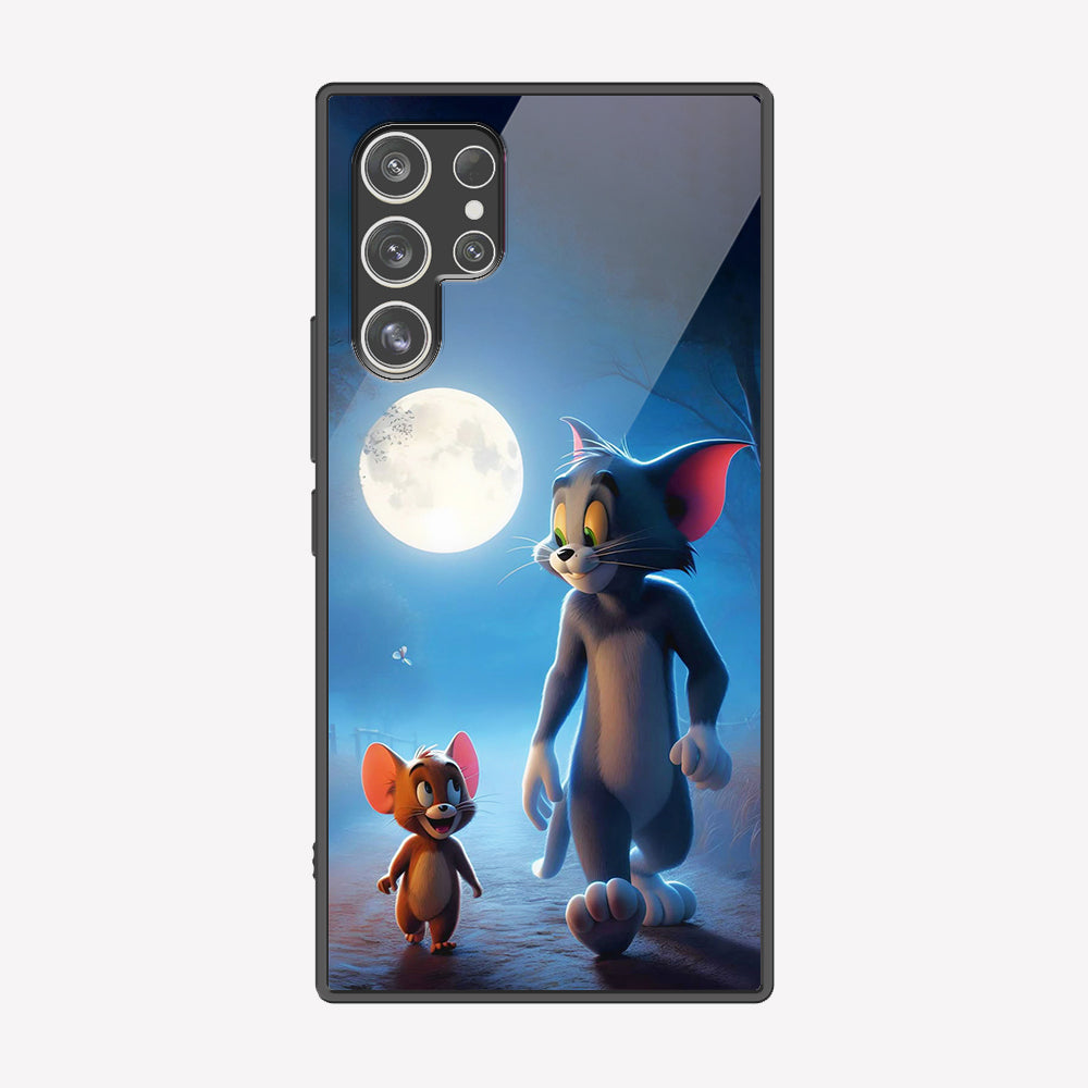 Samsung Galaxy S22 Ultra 5G Cover - Tom & Jerry Series - Premium Printed Metal soft Bumper shock Proof Case