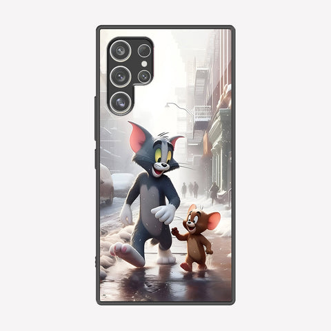 Samsung Galaxy S22 Ultra 5G Cover - Tom & Jerry Series - Premium Printed Metal soft Bumper shock Proof Case