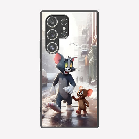 Samsung Galaxy S24 Ultra Cover - Tom & Jerry Series - Premium Printed Metal soft Bumper shock Proof Case