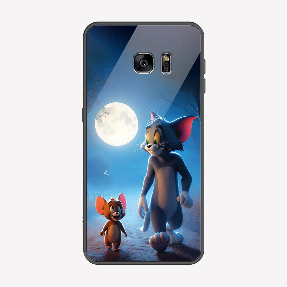 Samsung Galaxy S6 Edge Cover - Tom & Jerry Series - Premium Printed Metal soft Bumper shock Proof Case