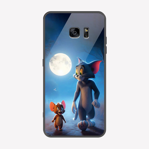 Samsung Galaxy S6 Edge Plus Cover - Tom & Jerry Series - Premium Printed Metal soft Bumper shock Proof Case