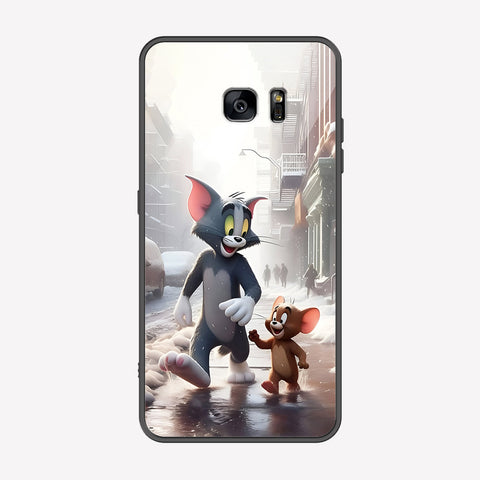 Samsung Galaxy S6 Edge Plus Cover - Tom & Jerry Series - Premium Printed Metal soft Bumper shock Proof Case