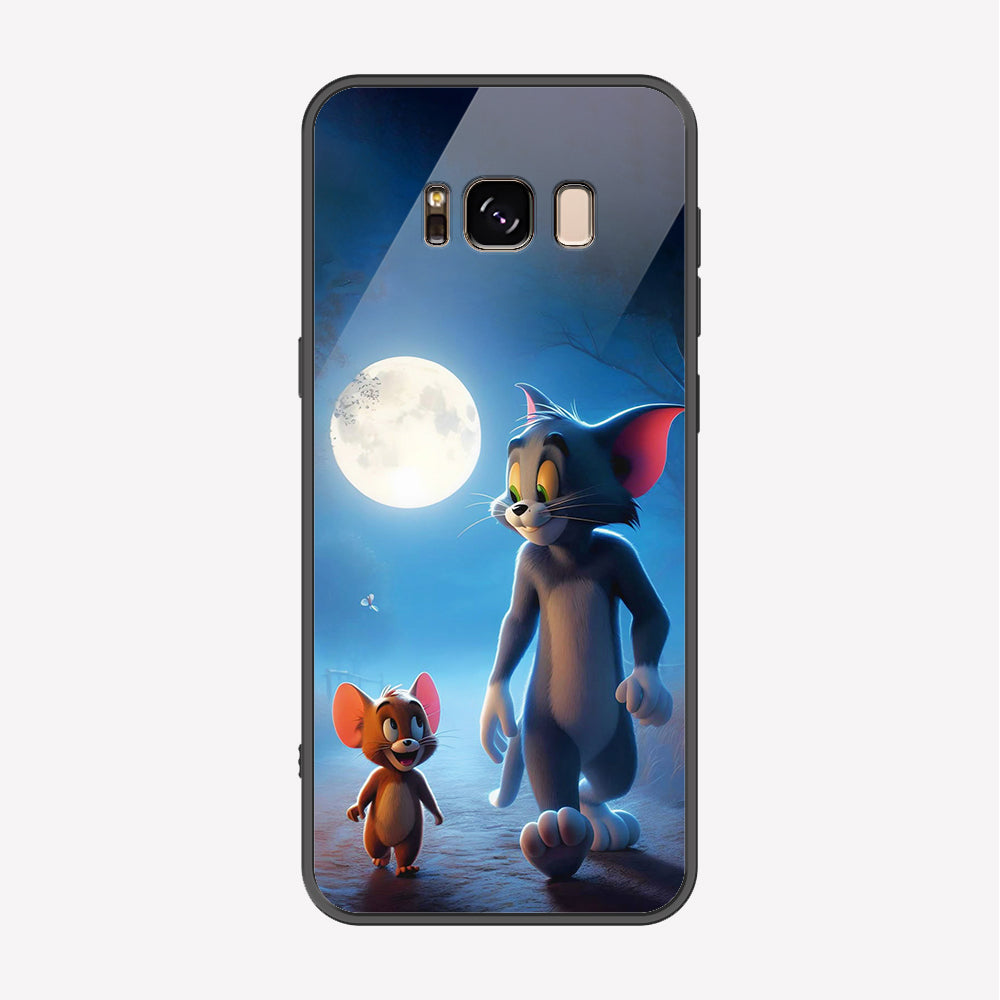 Samsung Galaxy S8 Plus Cover - Tom & Jerry Series - Premium Printed Metal soft Bumper shock Proof Case