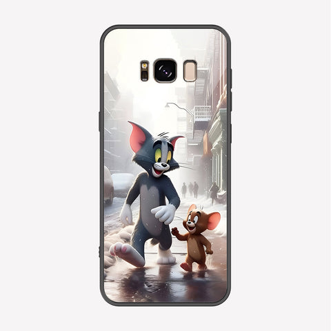 Samsung Galaxy S8 Plus Cover - Tom & Jerry Series - Premium Printed Metal soft Bumper shock Proof Case