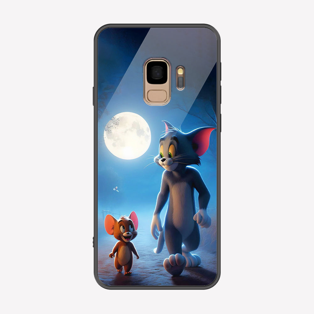 Samsung Galaxy S9 Cover - Tom & Jerry Series - Premium Printed Metal soft Bumper shock Proof Case