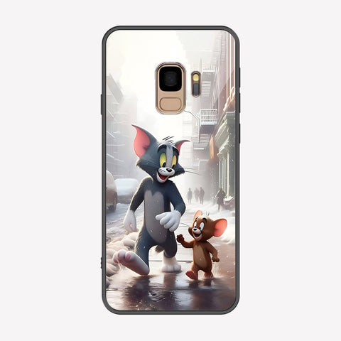 Samsung Galaxy S9 Cover - Tom & Jerry Series - Premium Printed Metal soft Bumper shock Proof Case