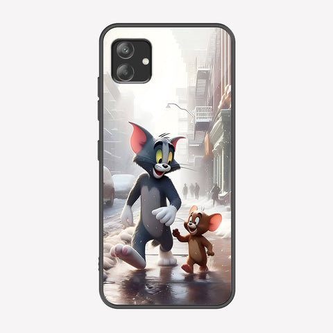 Samsung Galaxy A04e Cover - Tom & Jerry Series - Premium Printed Metal soft Bumper shock Proof Case