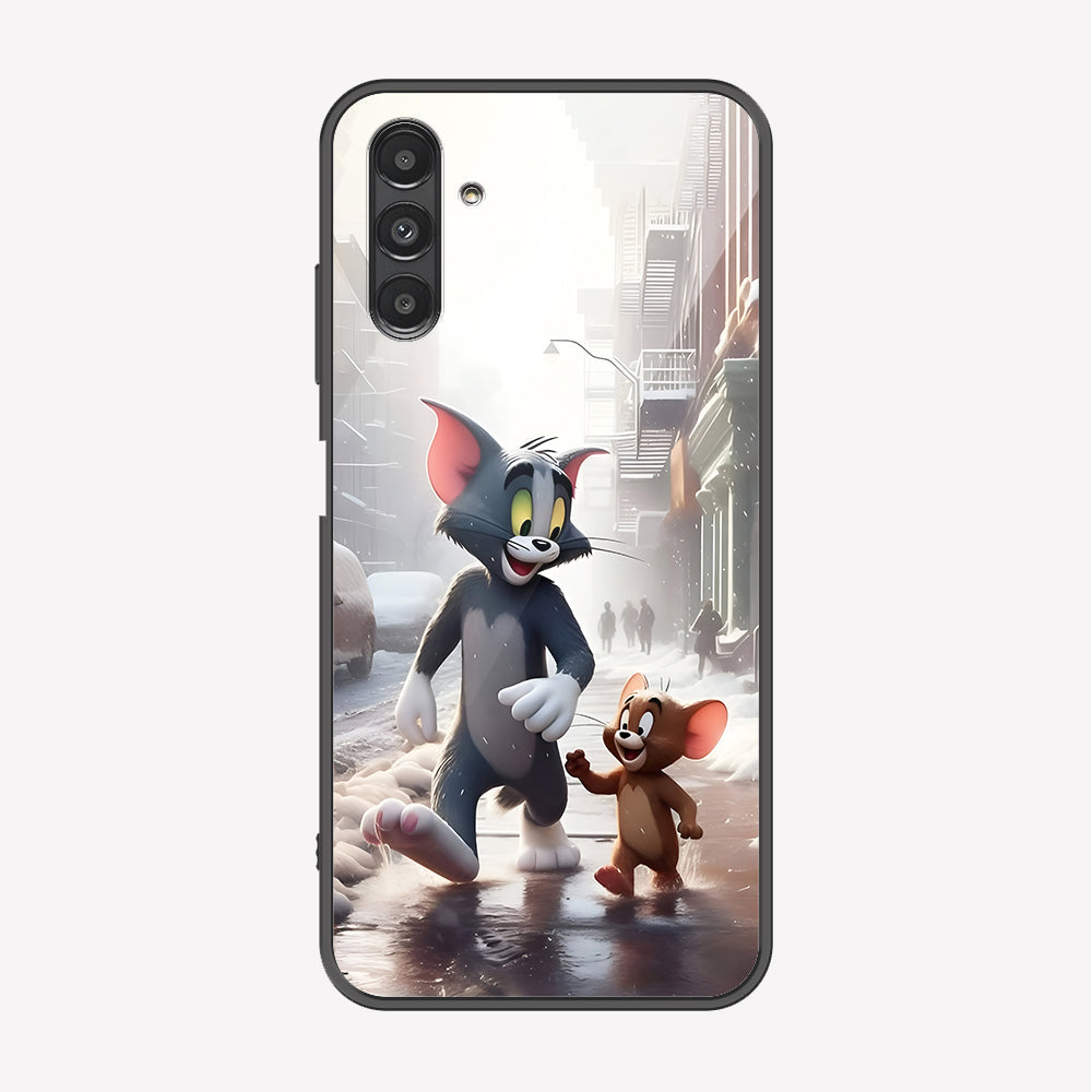 Samsung Galaxy A04s Cover - Tom & Jerry Series - Premium Printed Metal soft Bumper shock Proof Case