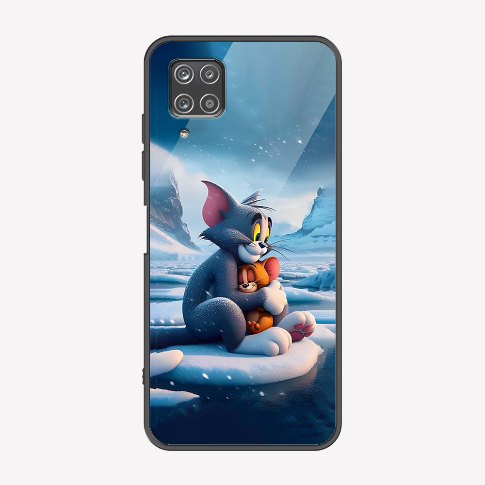 Samsung Galaxy A12 Cover - Tom & Jerry Series - Premium Printed Metal soft Bumper shock Proof Case
