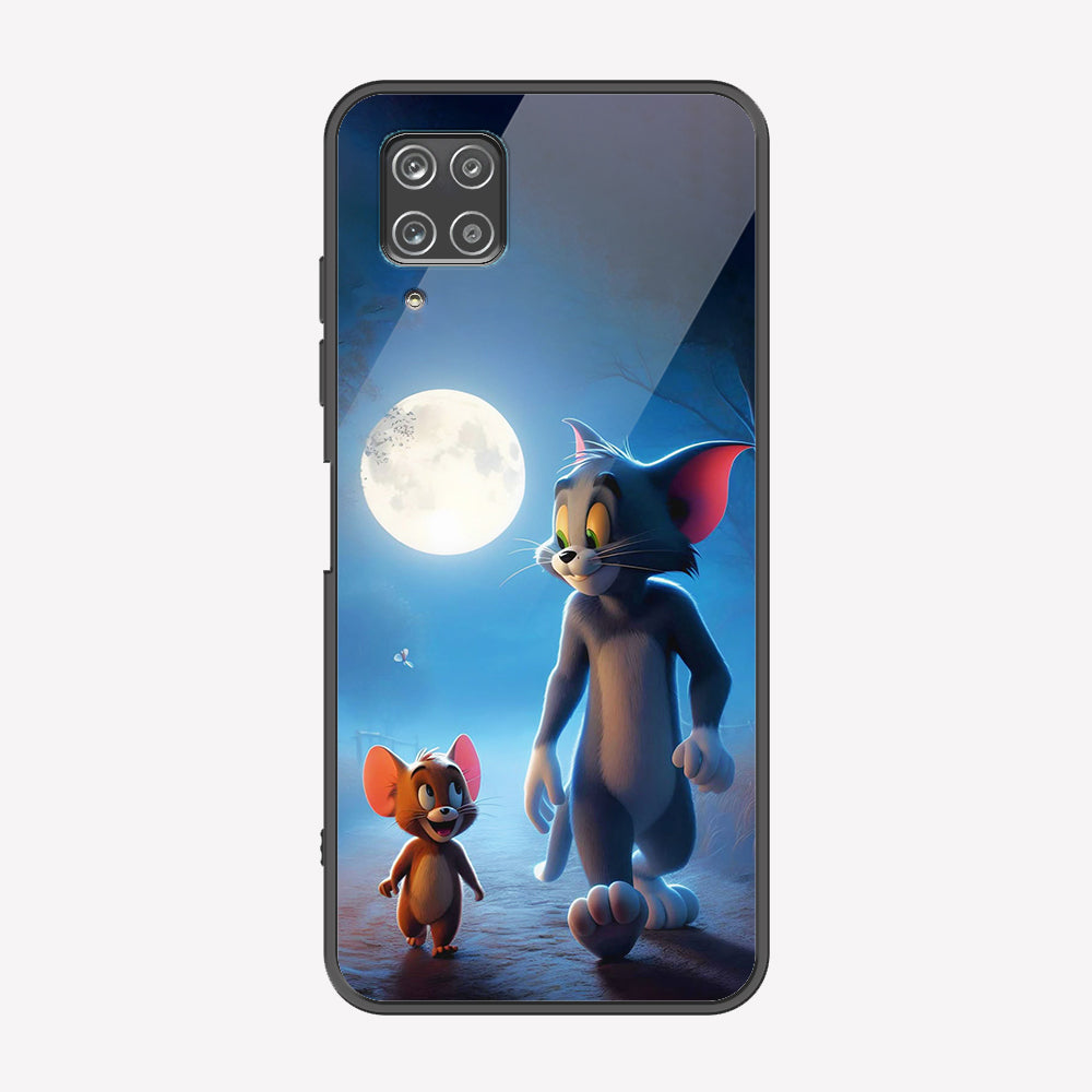 Samsung Galaxy A12 Nacho Cover - Tom & Jerry Series - Premium Printed Metal soft Bumper shock Proof Case
