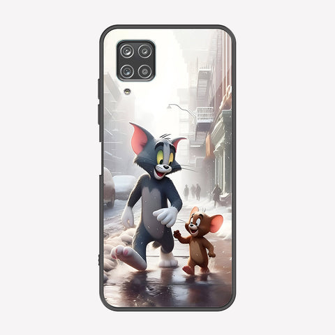 Samsung Galaxy A12 Cover - Tom & Jerry Series - Premium Printed Metal soft Bumper shock Proof Case