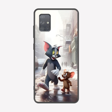 Samsung Galaxy A71 Cover - Tom & Jerry Series - Premium Printed Metal soft Bumper shock Proof Case