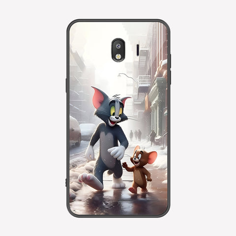 Samsung Galaxy J4 2018 Cover - Tom & Jerry Series - Premium Printed Metal soft Bumper shock Proof Case