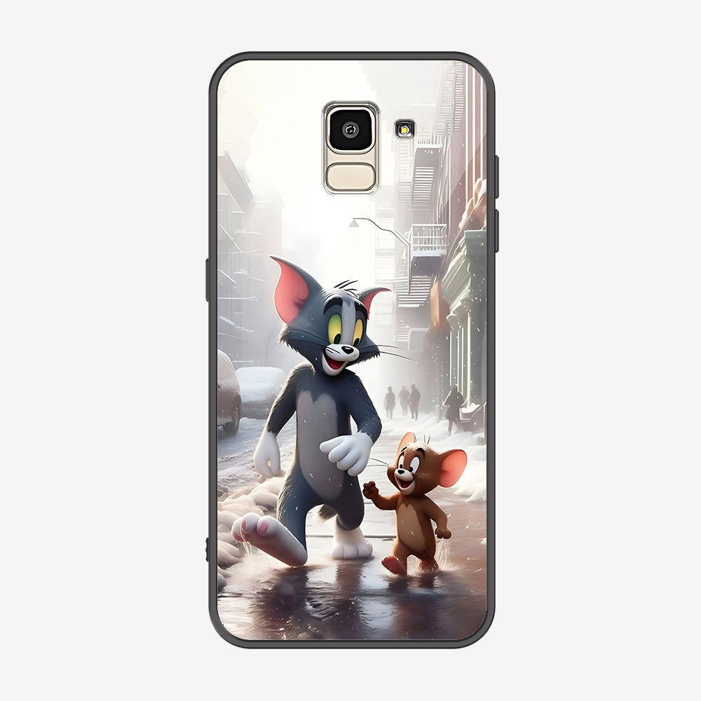 Samsung Galaxy On6 2018 Cover - Tom & Jerry Series - Premium Printed Metal soft Bumper shock Proof Case