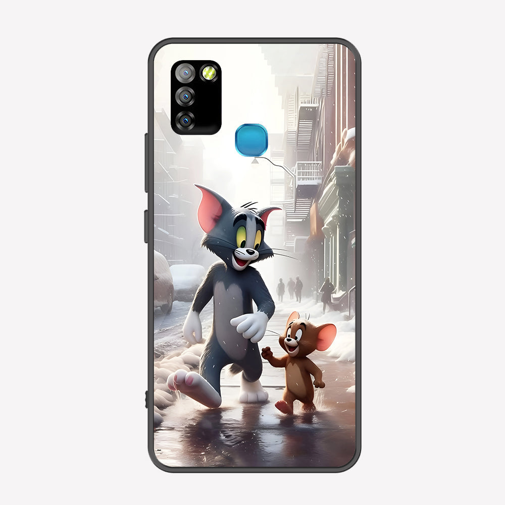 Infinix Smart 5 Cover - Tom & Jerry Series - Premium Printed Metal soft Bumper shock Proof Case