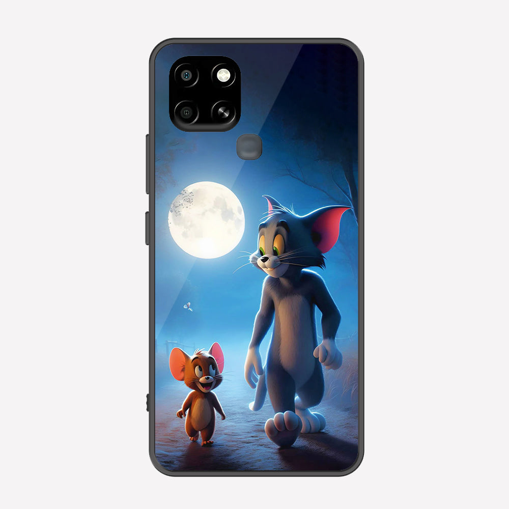 Infinix Smart 6 Cover - Tom & Jerry Series - Premium Printed Metal soft Bumper shock Proof Case