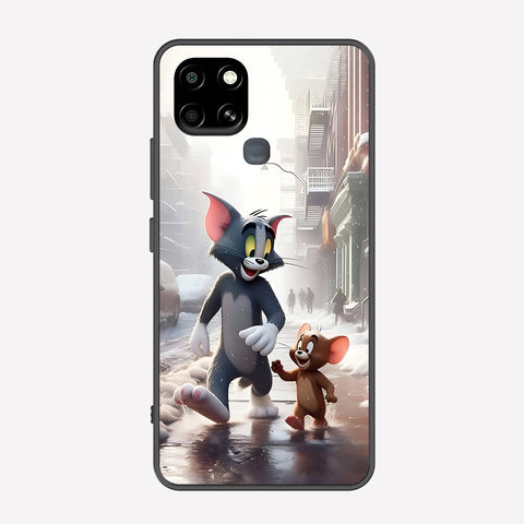 Infinix Smart 6 Cover - Tom & Jerry Series - Premium Printed Metal soft Bumper shock Proof Case