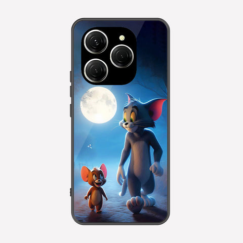 Tecno Spark 20 Pro Cover - Tom & Jerry Series - Premium Printed Metal soft Bumper shock Proof Case