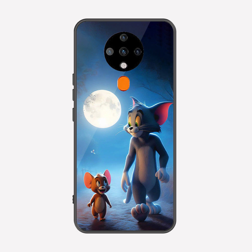 Tecno Spark 6 Cover - Tom & Jerry Series - Premium Printed Metal soft Bumper shock Proof Case