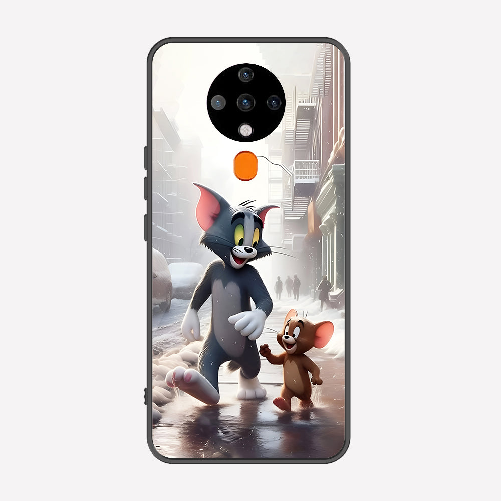 Tecno Spark 6 Cover - Tom & Jerry Series - Premium Printed Metal soft Bumper shock Proof Case