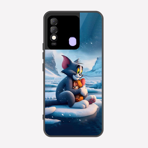 Tecno Spark 8 Cover - Tom & Jerry Series - Premium Printed Metal soft Bumper shock Proof Case